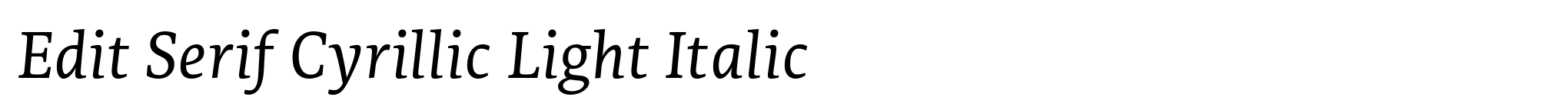 Edit Serif Cyrillic Light Italic image